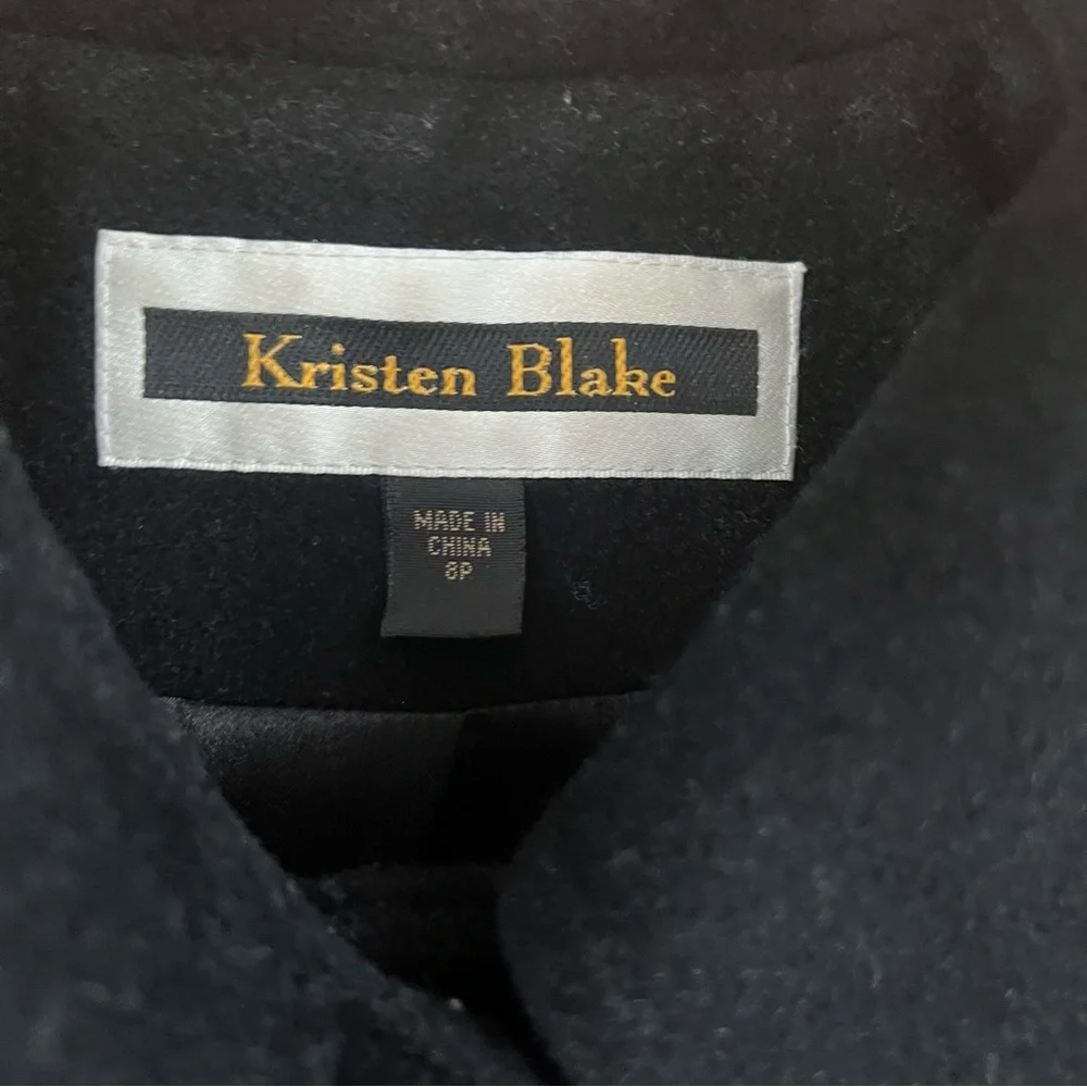 Kristen Blake Black Pea Coat‎ Size 8P